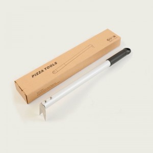Turning Pizza Forks Pizza Turner Mango de aluminio BakeWare Servidela fácil de almacenar&Transferencia de cocina y herramienta de hornear, plata